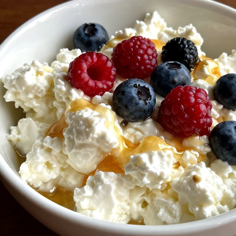 berry cottage cheese bowl