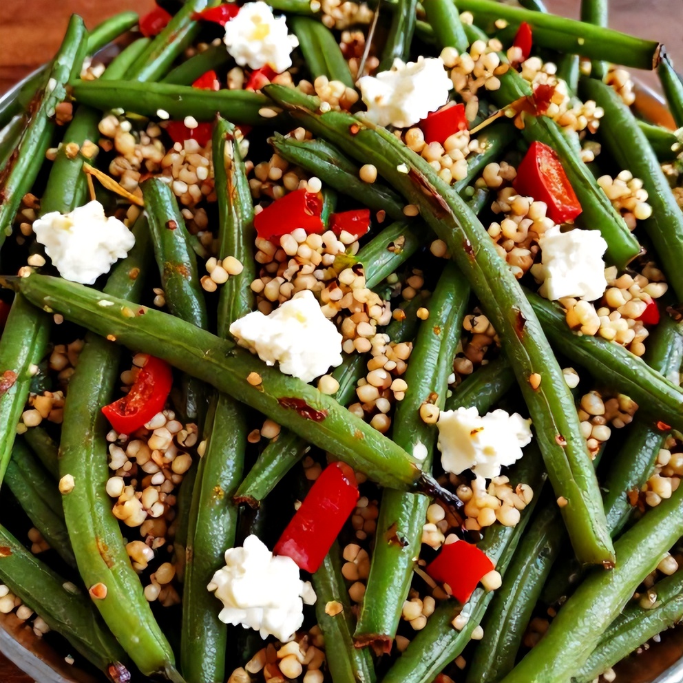 roasted green bean quinoa salad