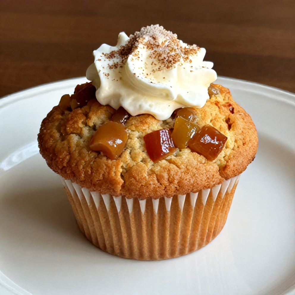 Caramelized Rhubarb Muffins Ready to Serve