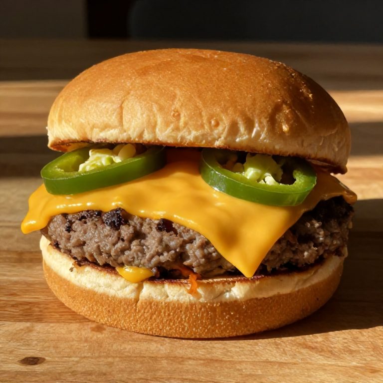 Cheddar Jalapeño Burgers