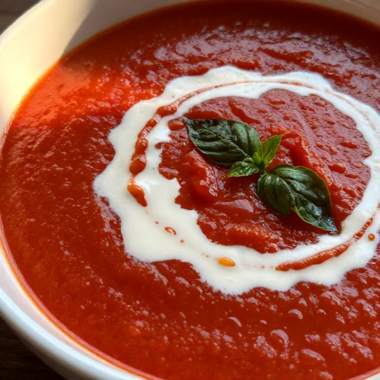 Chilled Roasted Tomato Basil Soup
