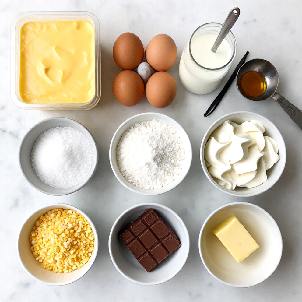 Ingredients for Boston Cream Pie