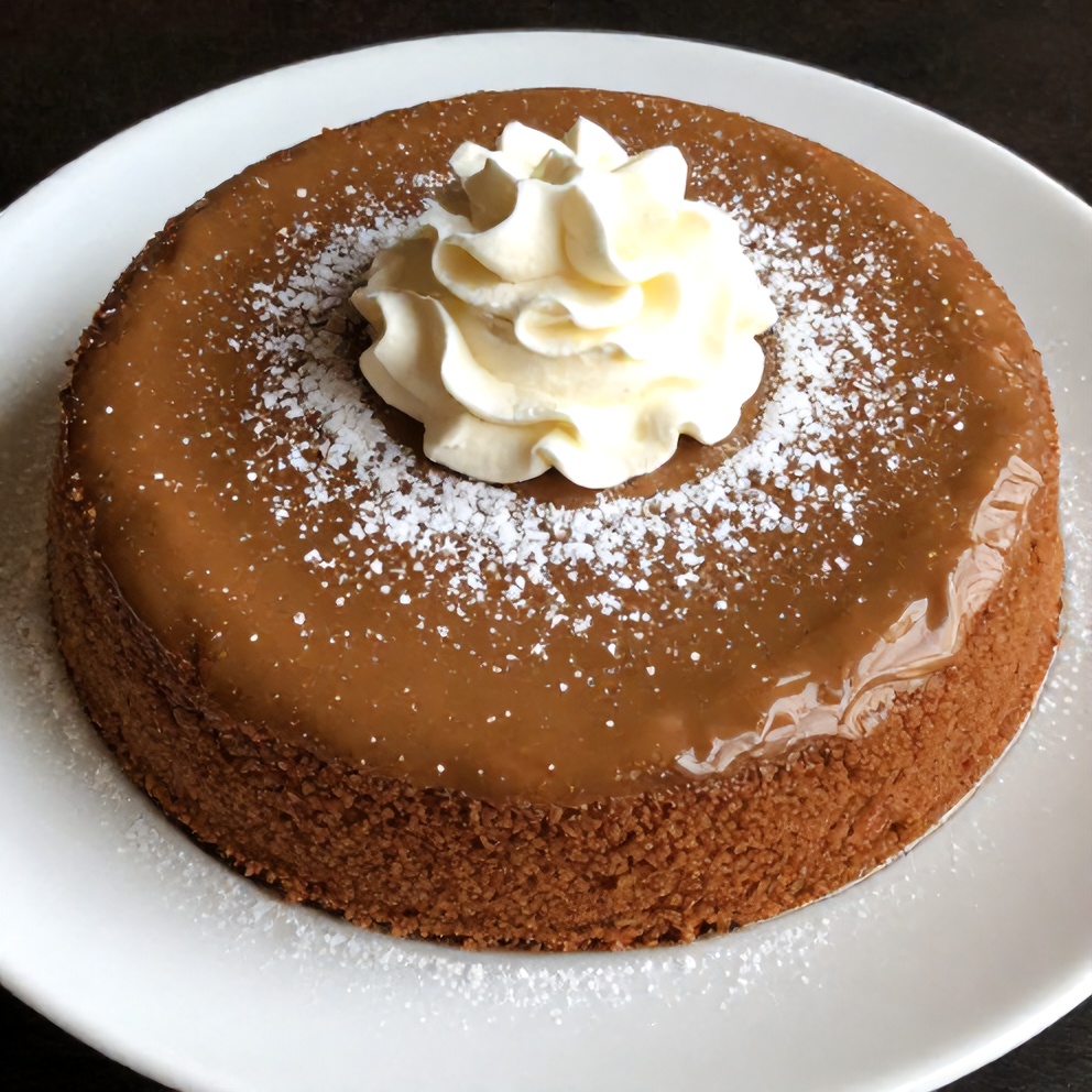Plated Brown Sugar Chai Cake with Whipped Cream