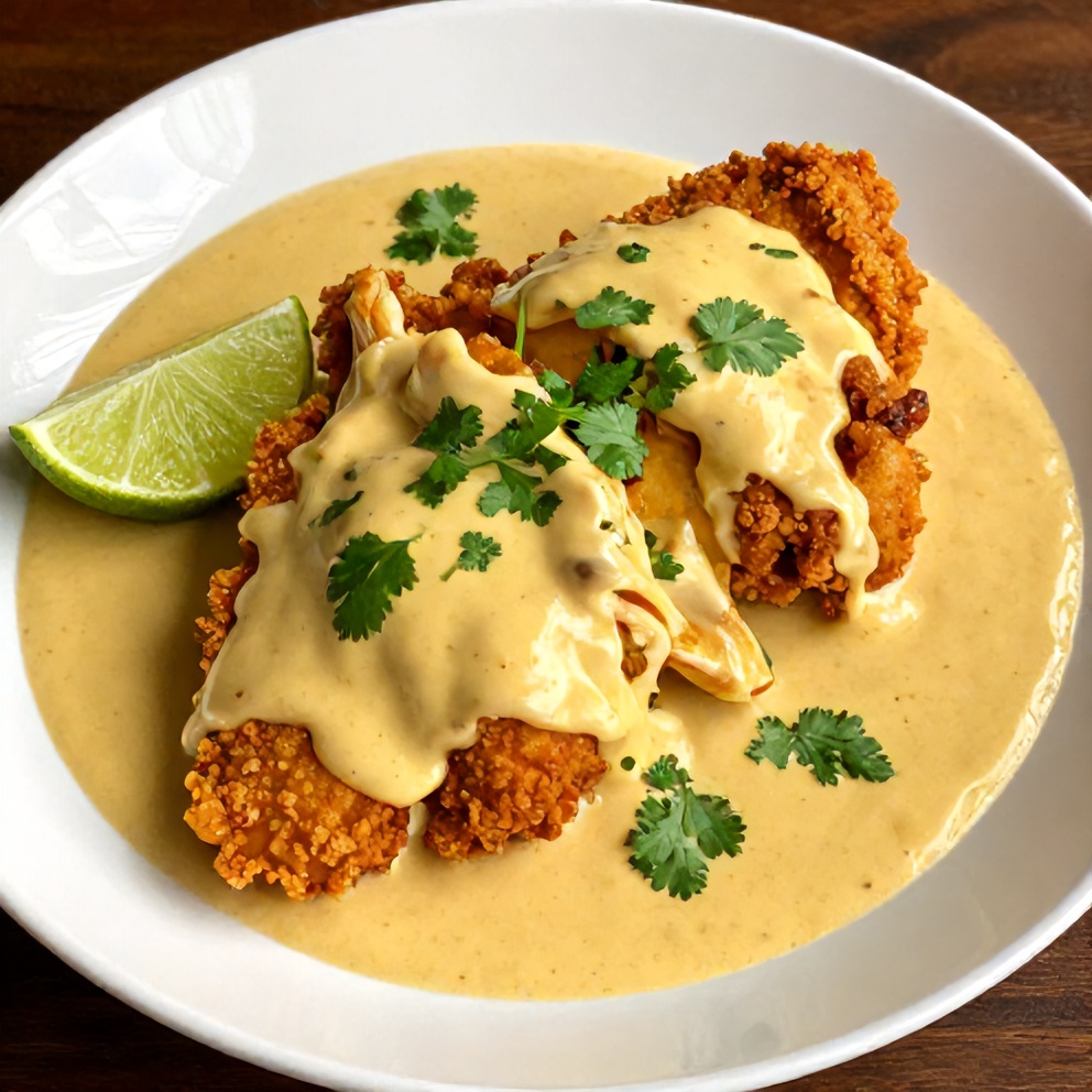 Plated Creamy Ají Amarillo Chicken