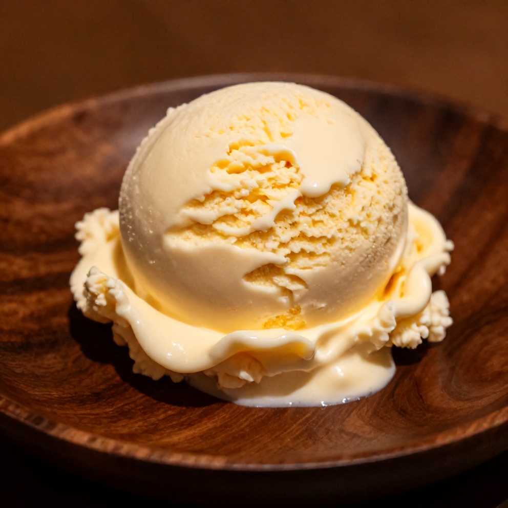Plated Serving of Carrot Cake Ice Cream