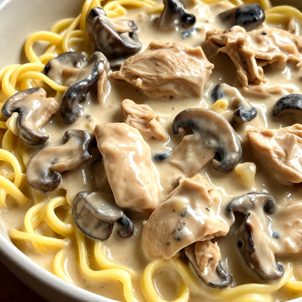 creamy chicken stroganoff
