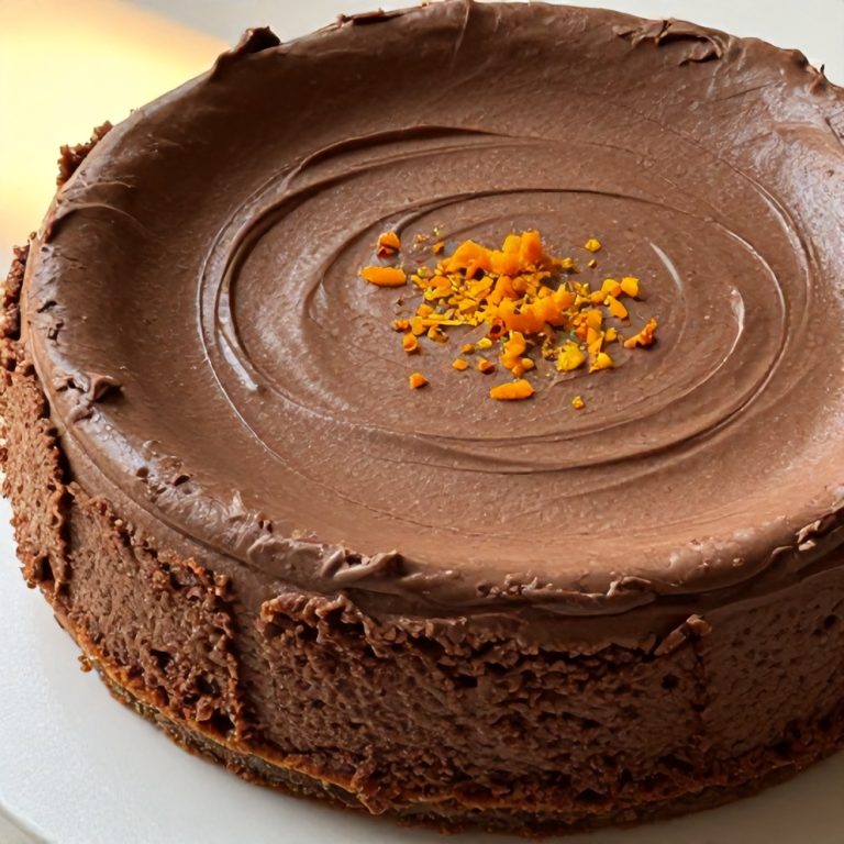 creamy chocolate orange cheesecake