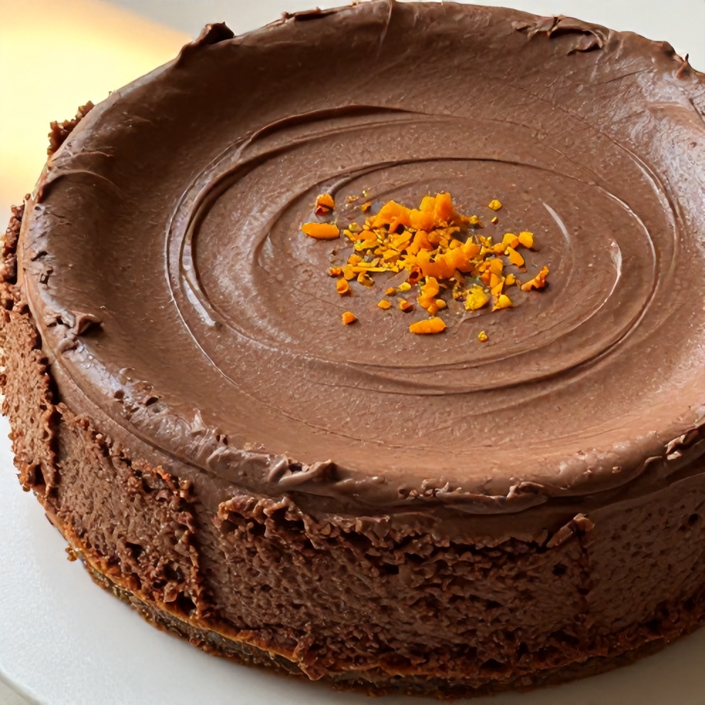 creamy chocolate orange cheesecake