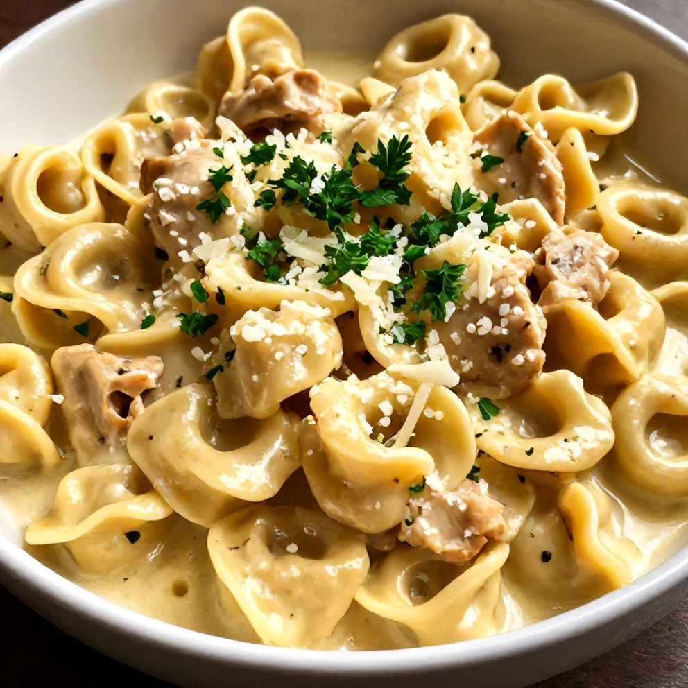 Creamy Crockpot Chicken Tortellini Final