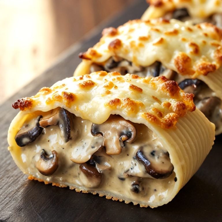 Creamy Garlic Mushroom Stuffed Shells