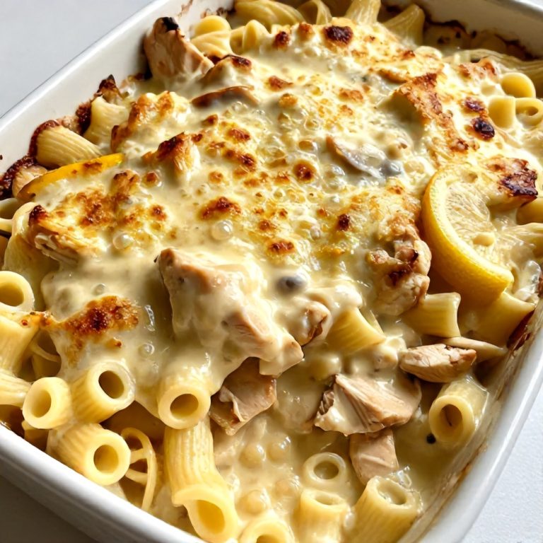 Creamy Lemon Chicken Pasta Bake
