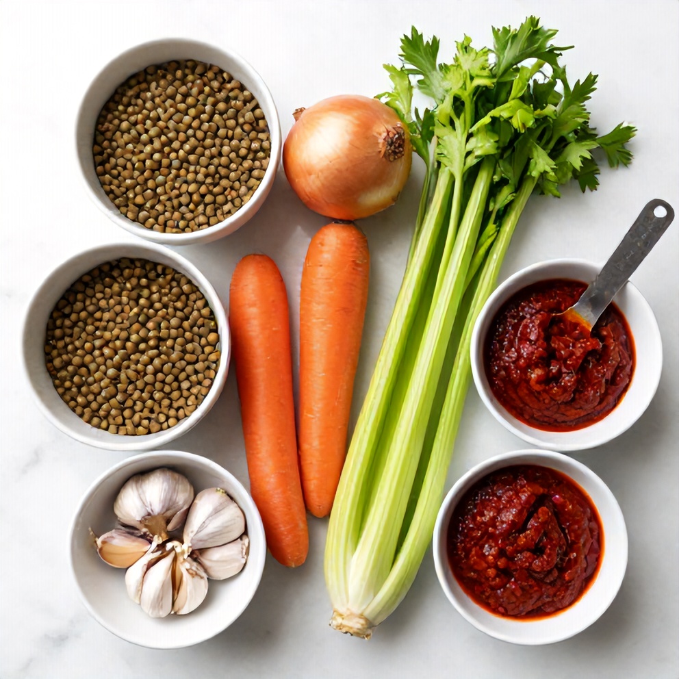 Creamy Moroccan Harissa Lentil Soup Ingredients