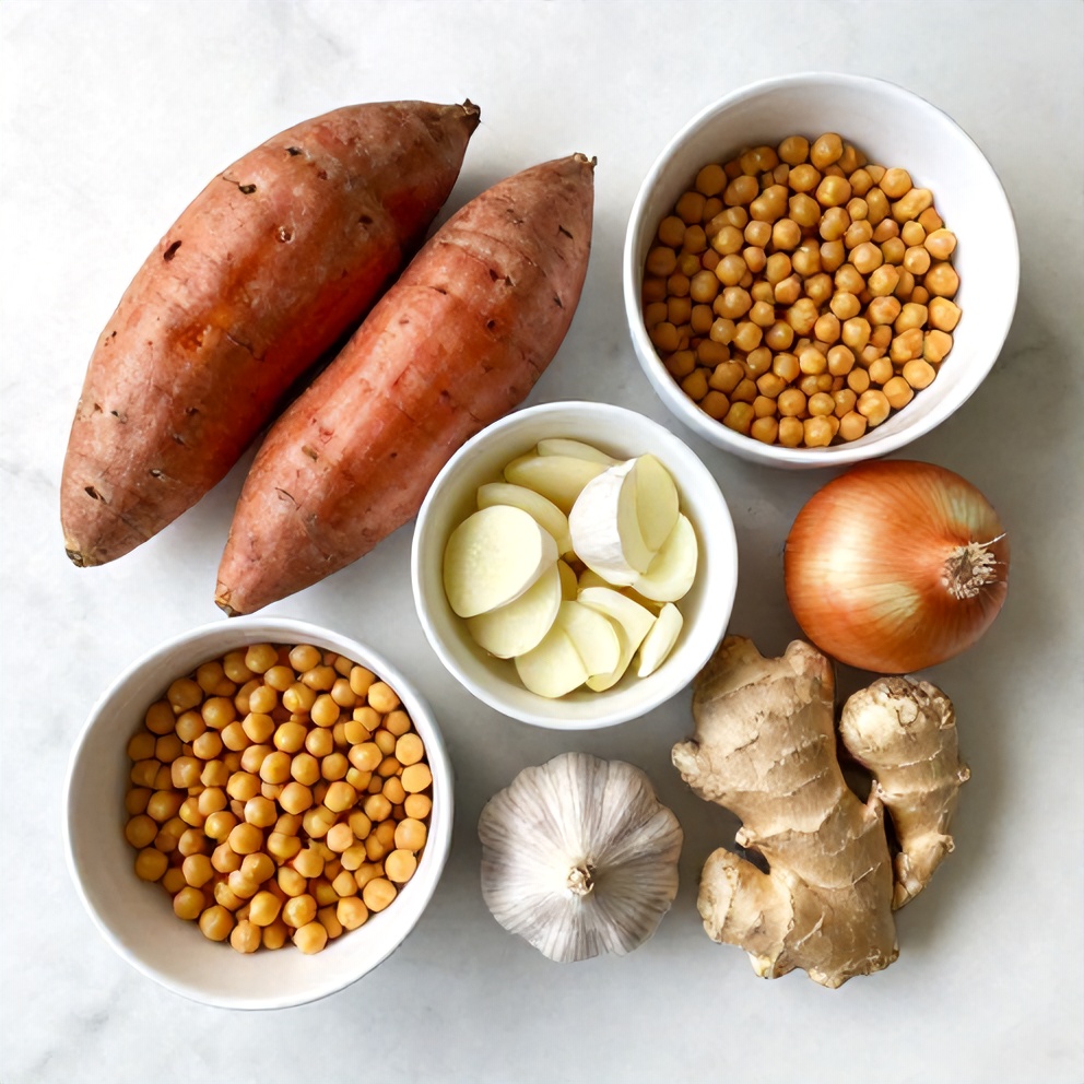 Ingredients for Moroccan Sweet Potato Soup