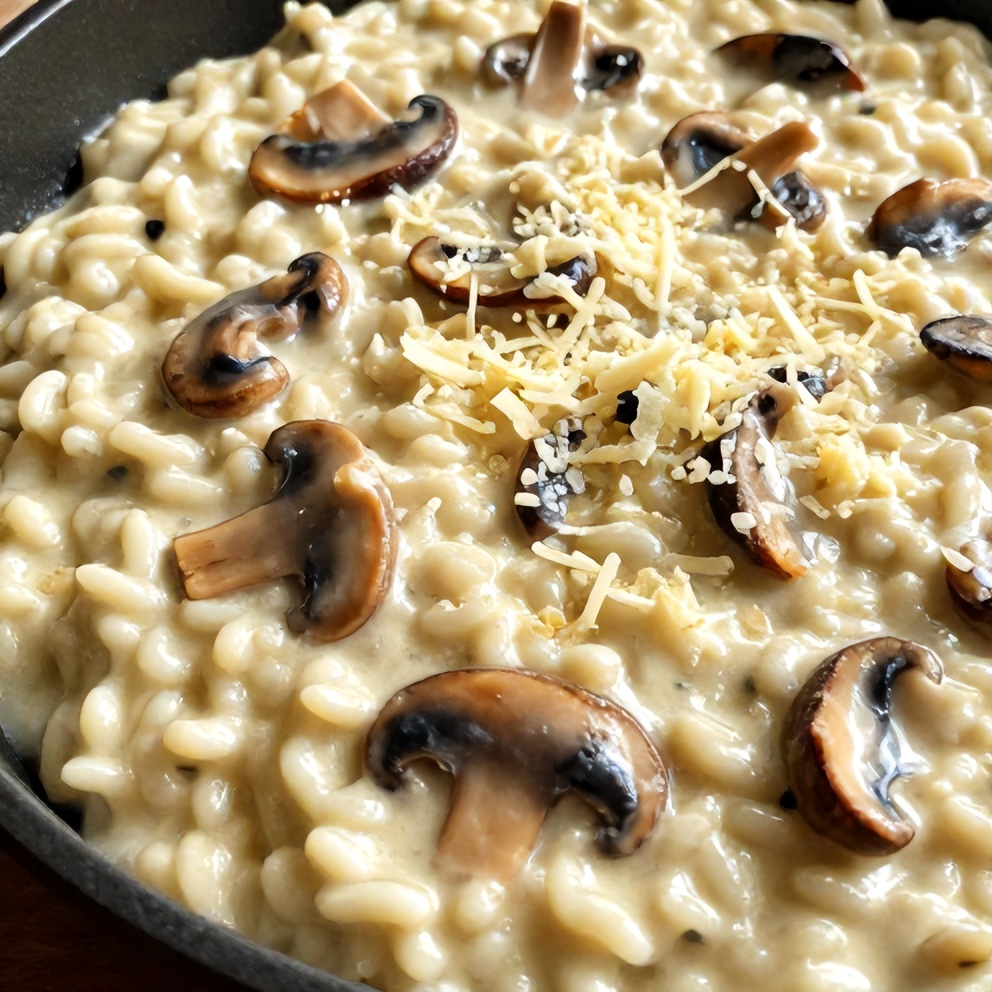 creamy mushroom risotto