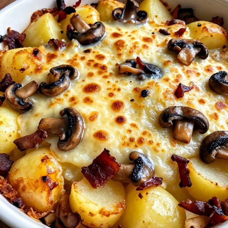 Creamy Pancetta and Porcini Potato Gratin