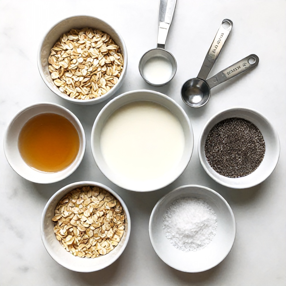 Ingredients for Creamy Pandan Coconut Overnight Oats