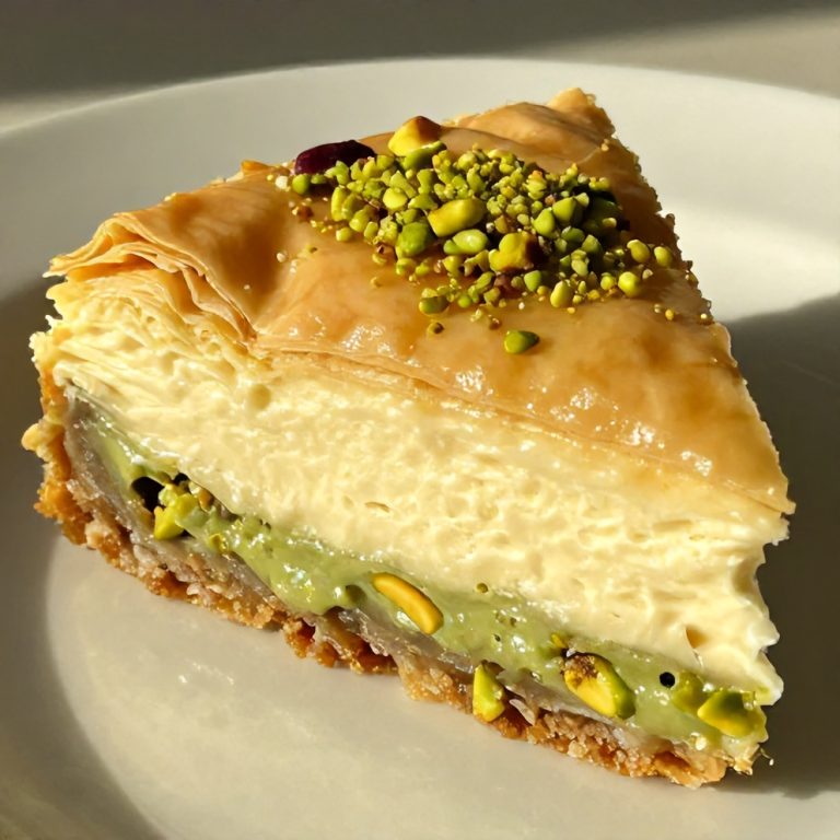 Creamy Pistachio Baklava Cheesecake Recipe