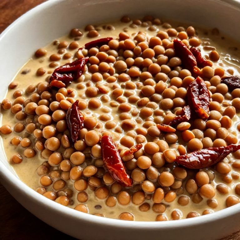 creamy sundried tomato lentils