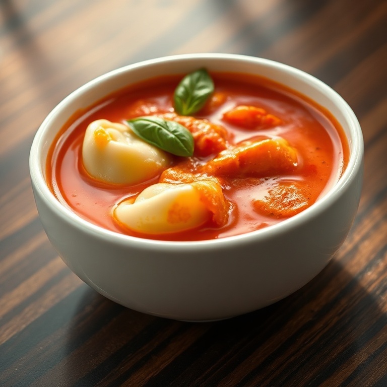 creamy tomato tortellini soup