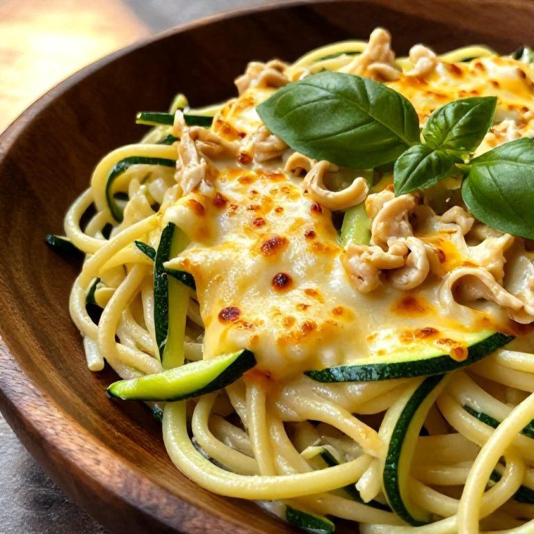 Creamy Zucchini Noodle Chicken Alfredo