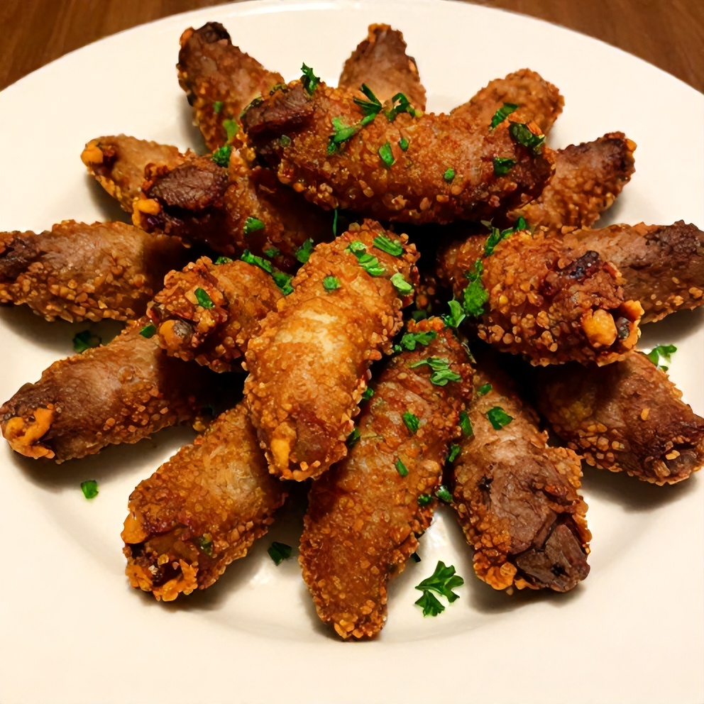 Plated deer tenderloin jalapeño poppers on a white plate