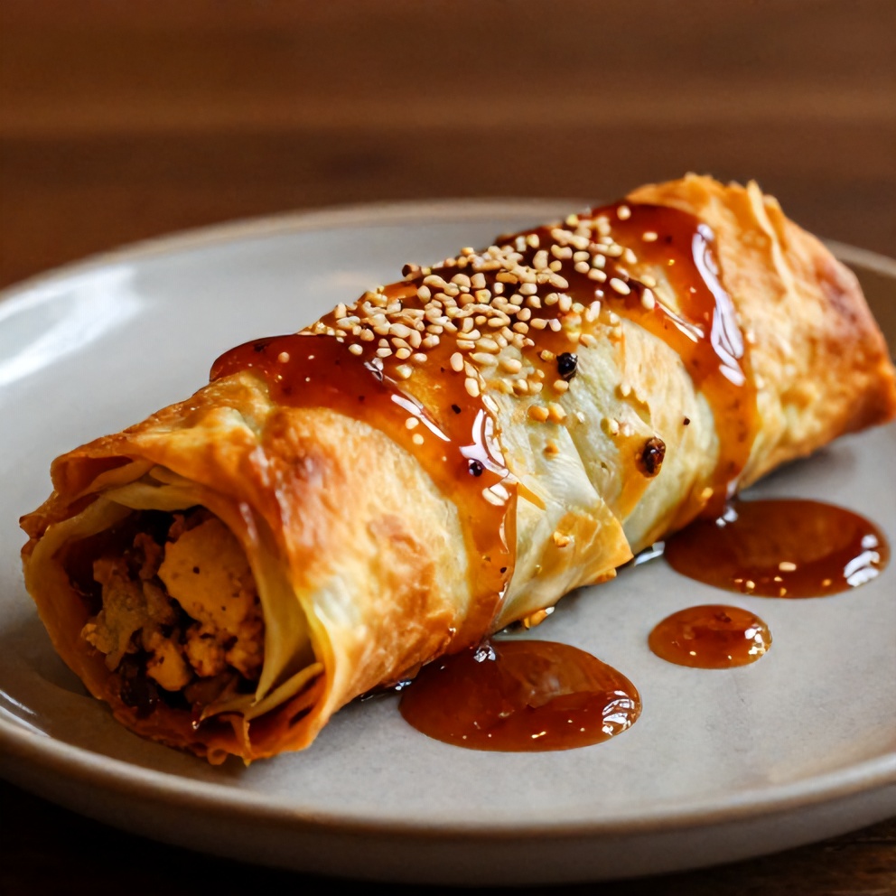 Crispy Feta Phyllo Rolls with Sweet Chili Honey Sauce