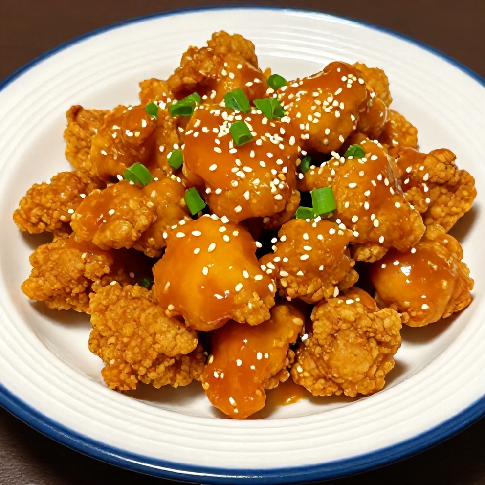 Plated Crispy Gluten-Free Orange Chicken