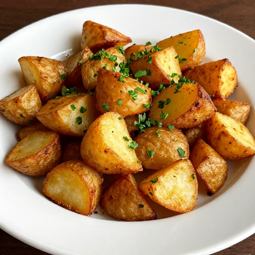 Crispy Ranch Potatoes on a plate