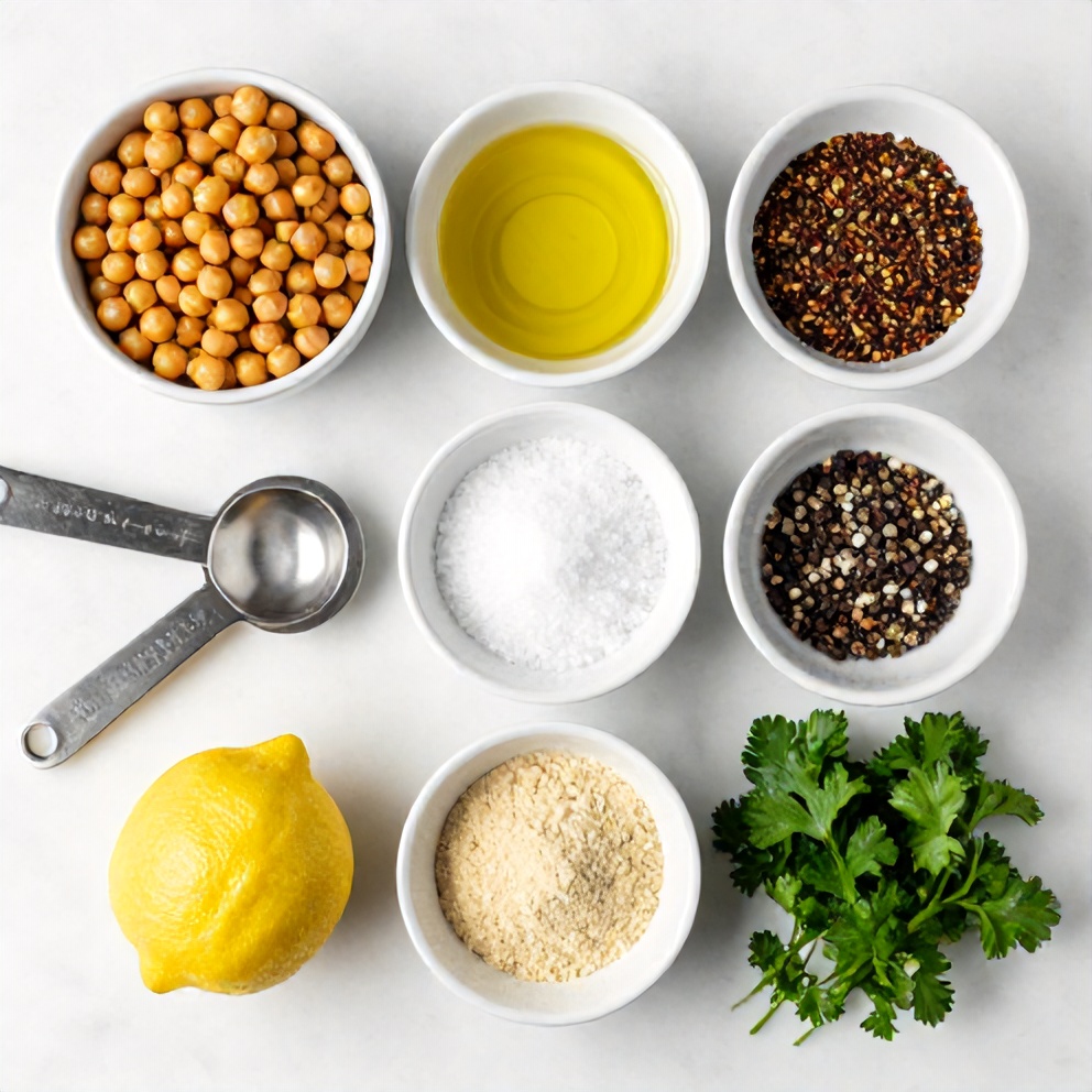 Raw ingredients for Za’atar Roasted Chickpeas