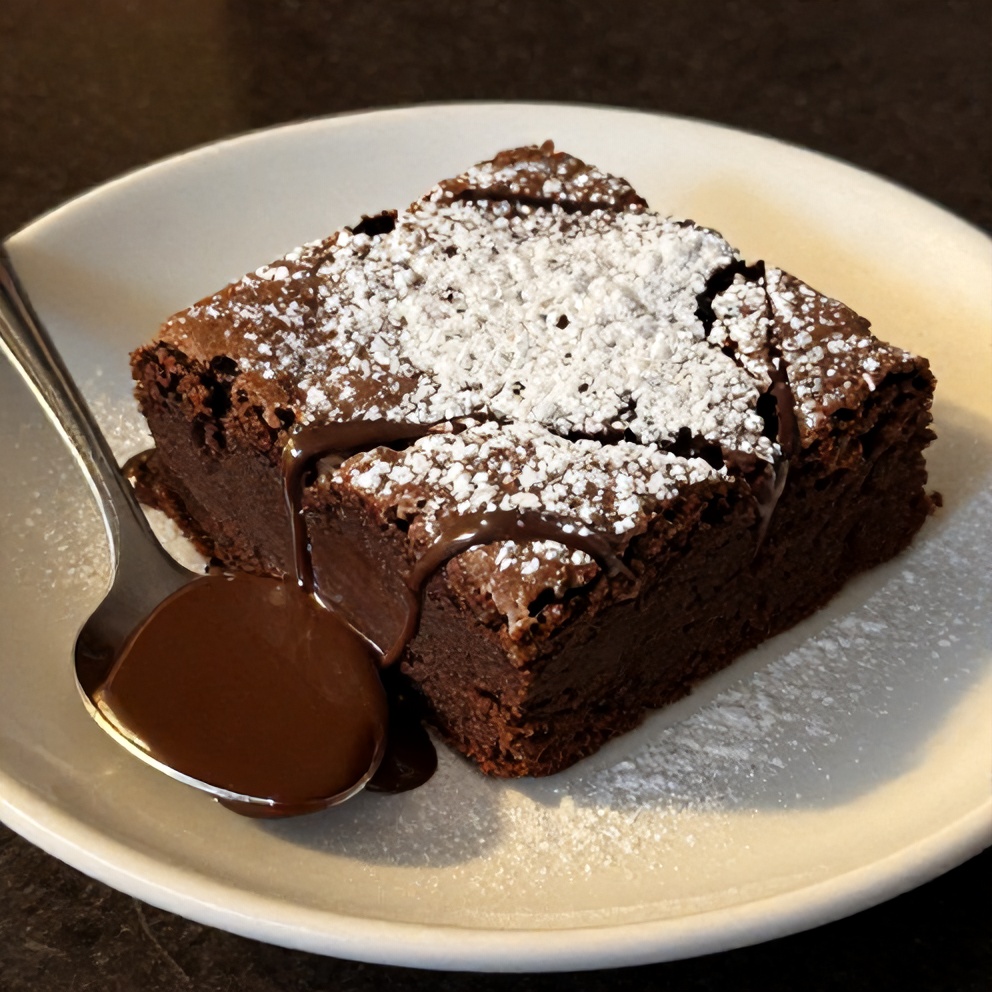 Dr Pepper Brownies with Chocolate Sauce