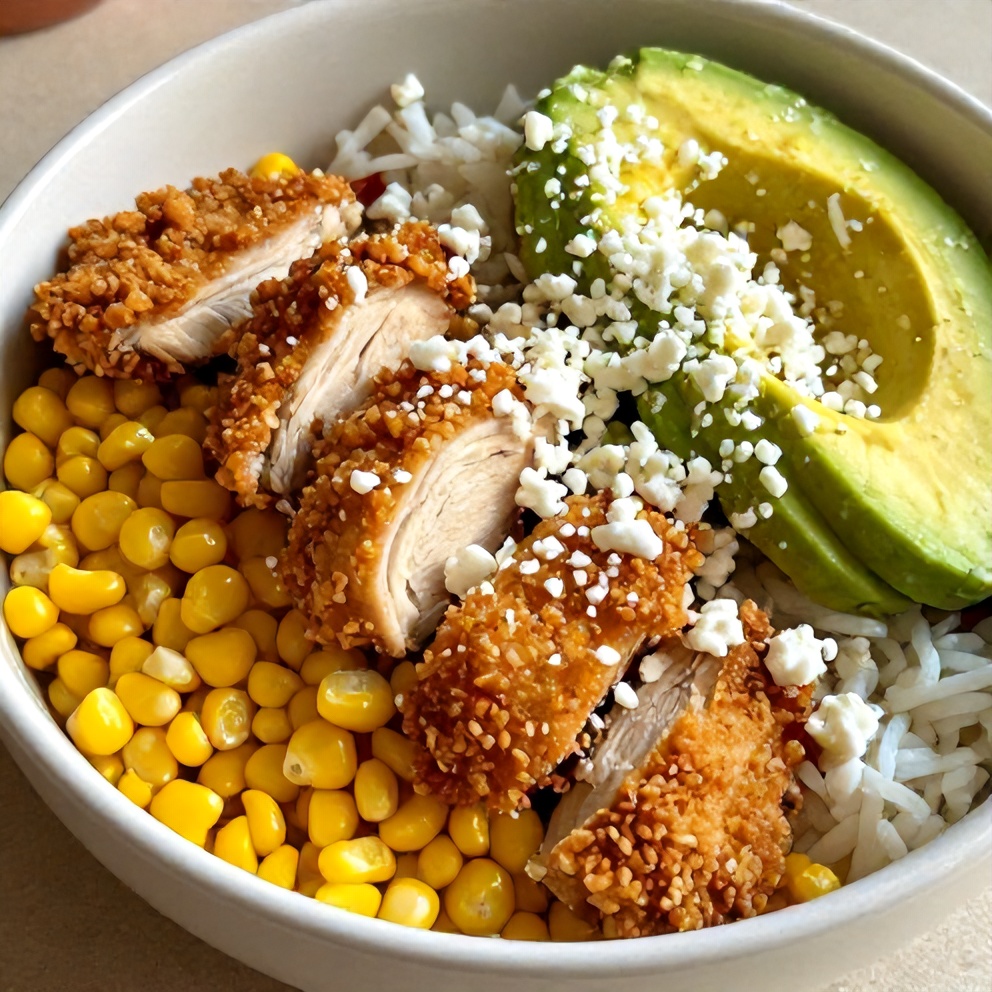 Easy 30-Minute Street Corn Chicken Rice Bowl