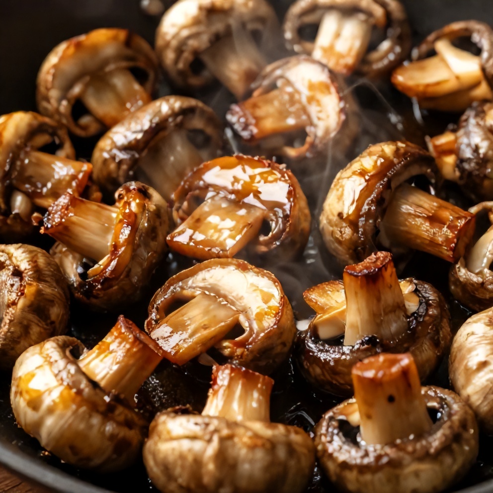 Easy Balsamic Roasted Garlic Mushrooms
