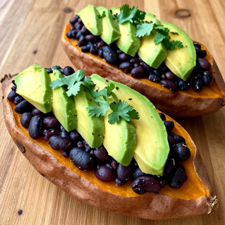 Easy Black Bean Stuffed Sweet Potatoes