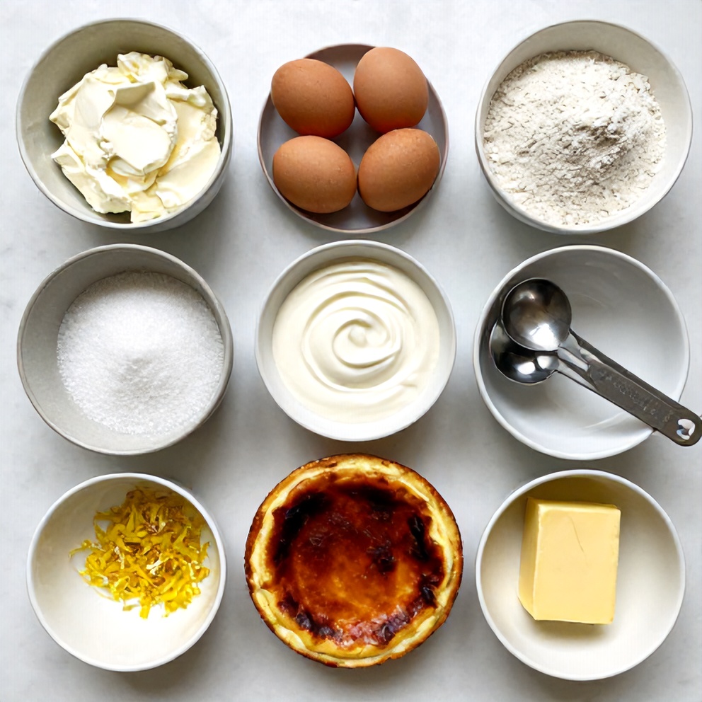 Ingredients for Burnt Basque Cheesecake