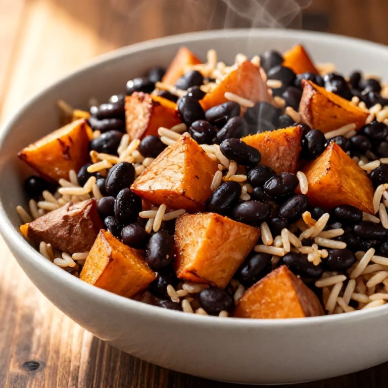 Easy Cajun Sweet Potato Rice Bowl