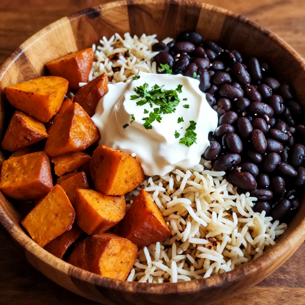 Cajun Sweet Potato Rice Bowl