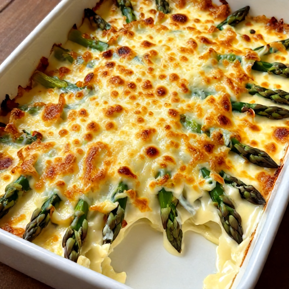 Easy Cheesy Asparagus Casserole