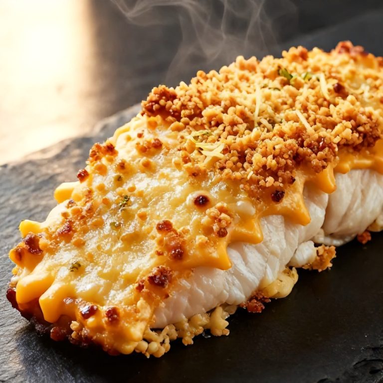 easy cheesy baked halibut