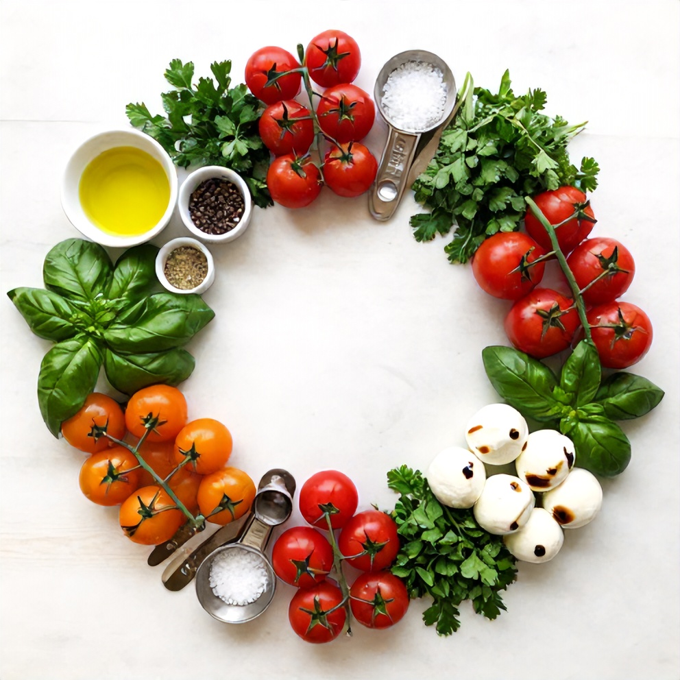 Raw Ingredients for Easy Cherry Tomato Salad