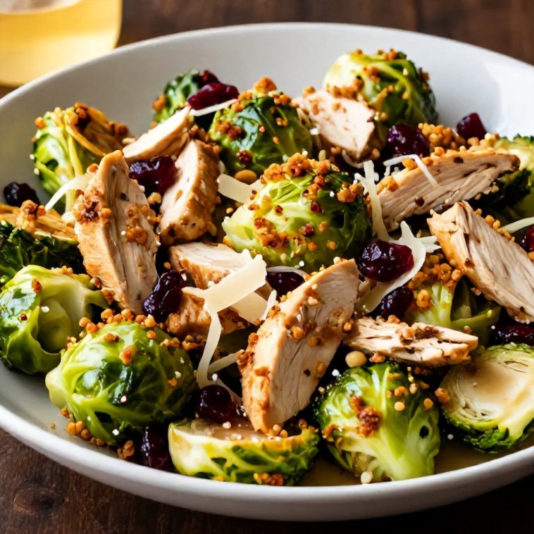 easy chicken brussels sprout salad