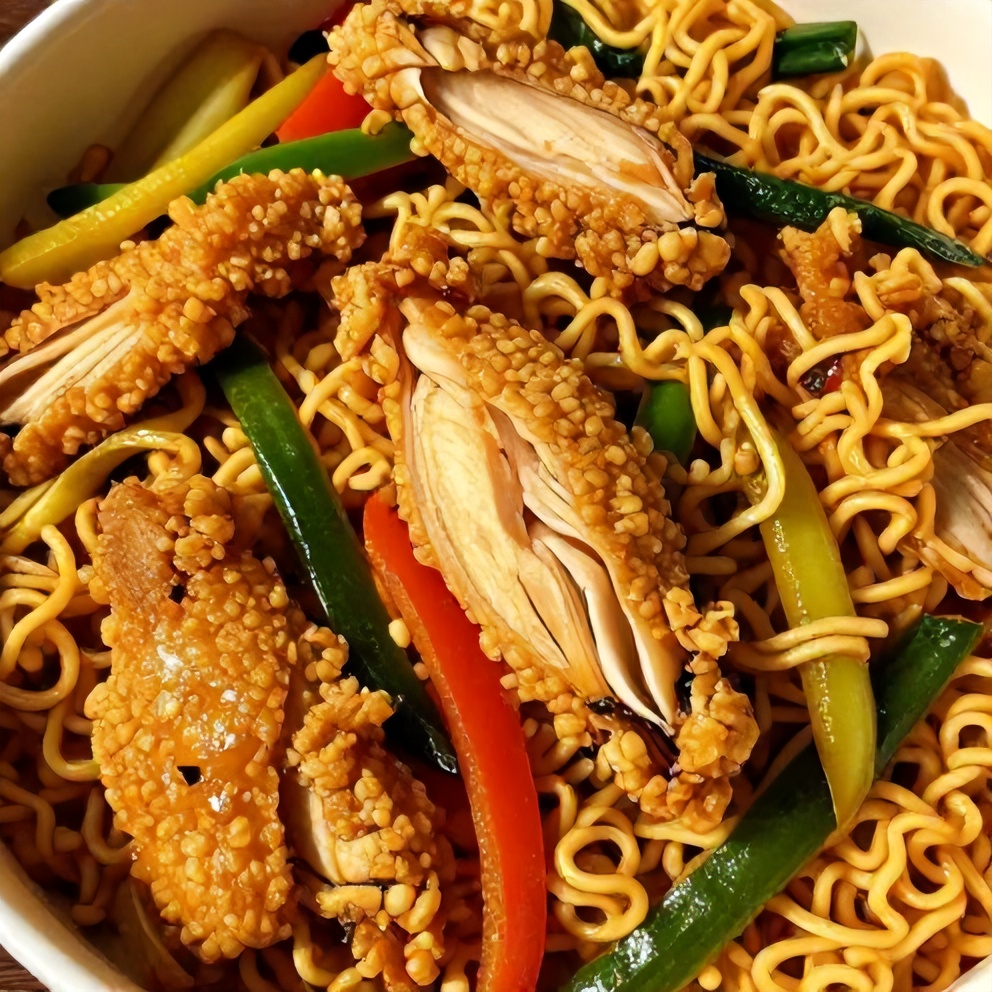 chicken ramen stir fry