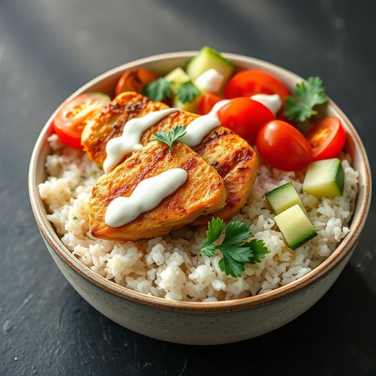 easy chicken shawarma bowl
