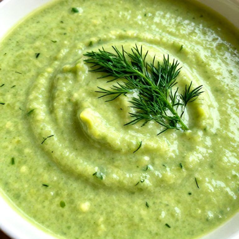 Easy Chilled Cucumber Avocado Soup