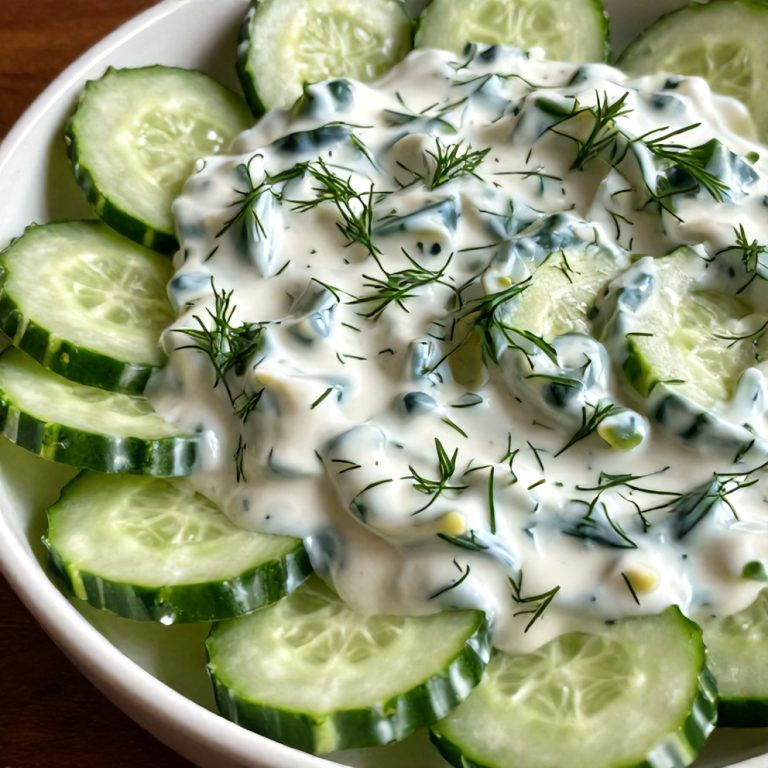 Easy Creamy Cucumber Salad