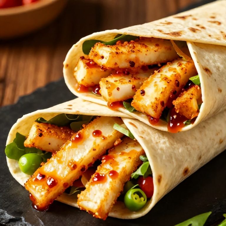 Easy Sweet Chili Halloumi Wraps