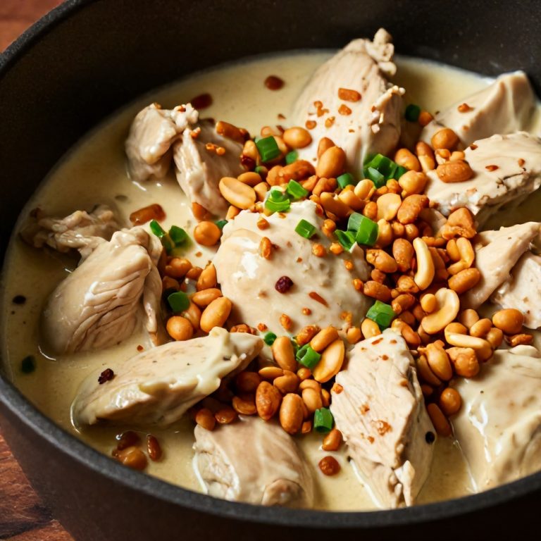 easy crockpot thai peanut chicken