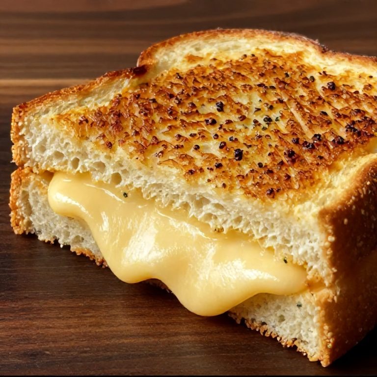 Easy Garlic Bread Grilled Cheese Sandwich