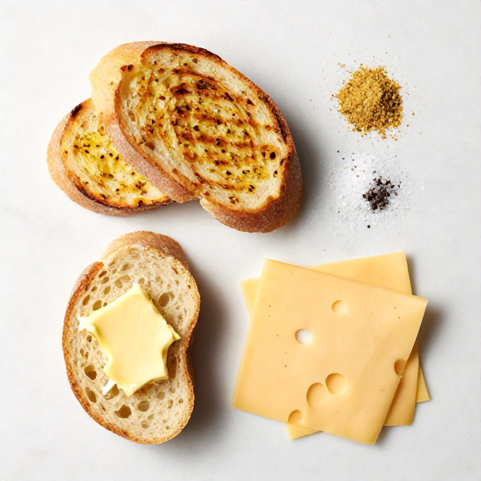 Garlic Bread Grilled Cheese Ingredients