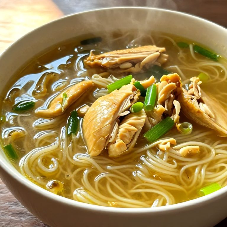 Easy Ginger Scallion Chicken Noodle Soup