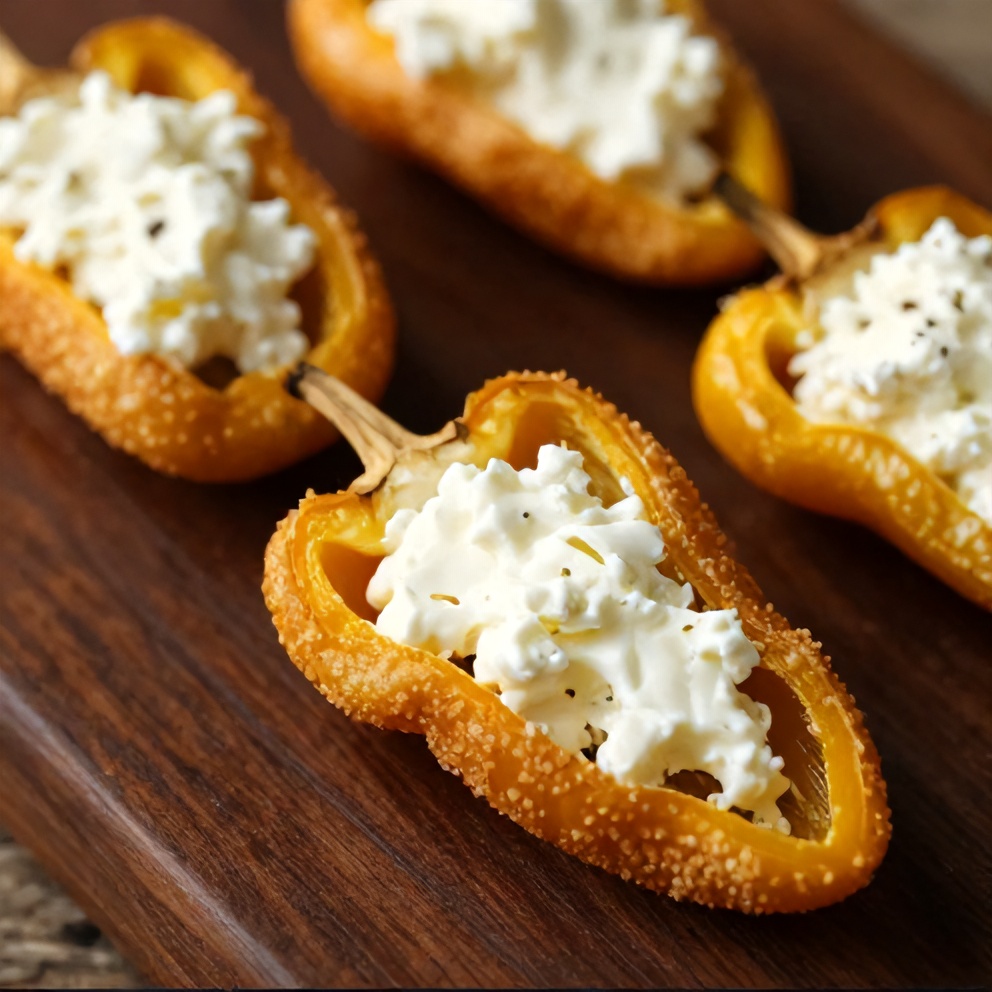 goat cheese stuffed mini peppers